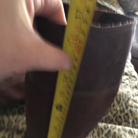 Timberland size 10 wine colored maroon leather knee high boots side zip - Picture 15 of 15